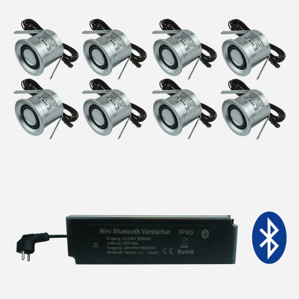 Mikrolautsprecher-Komplettset Aluminium Silber