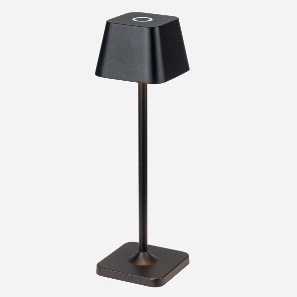 dimmbare Akku-Tischlampe in schwarz mit Farbwechselfunktion, inkl. Ladebasis TL2 es